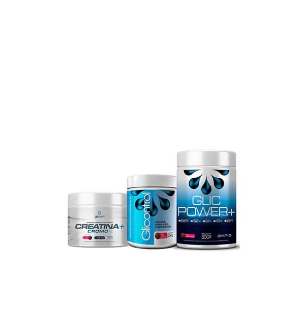 COMBO GLICMAX PERFORMANCE - GLICONTROL 200g + GLICPOWER+ 300g + CREATINA+ CROMO 220g - GLICNUTRI