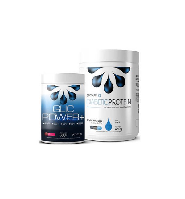 COMBO DUO FORCE+ - DIABETICPROTEIN 450g + GLICPOWER+ 300g - GLICNUTRI