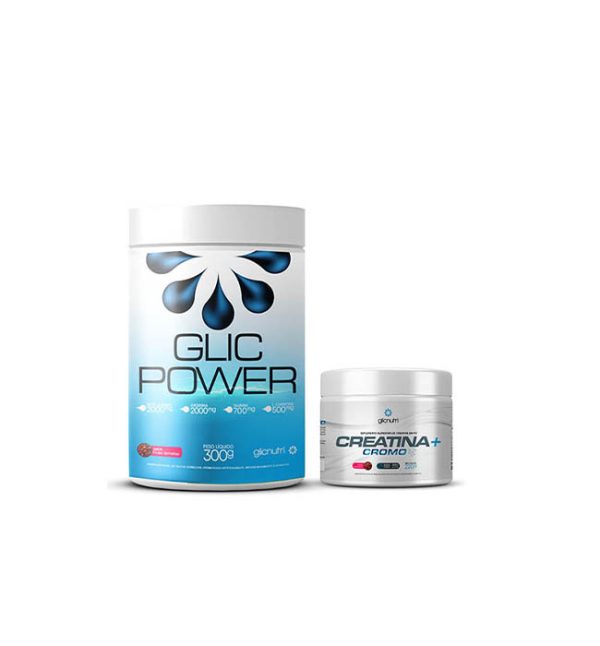 COMBO DUO POWER - CREATINA+ CROMO 220g + GLICPOWER 300g- GLICNUTRI